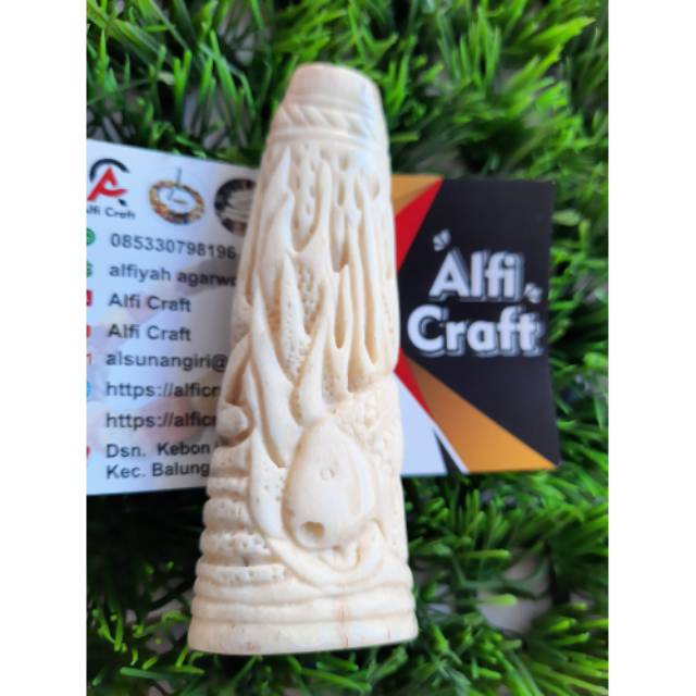 Pipa Rkok Ukir Cangklong Iga Duyung Kristal Ukir Ikan Ukiran Ikan Asli By Alficraft