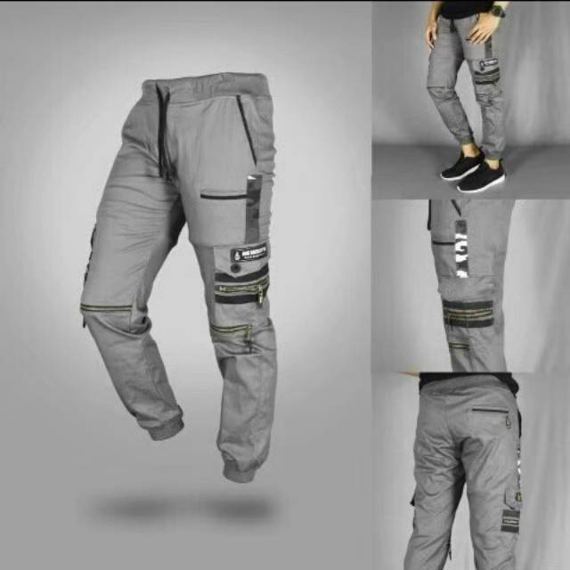 Celana jogger zipper