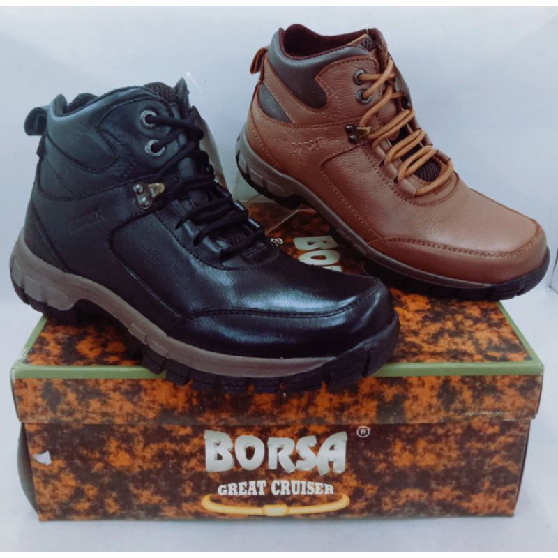 Sepatu boots Kulit pria BORSA M92518 ORIGINAL