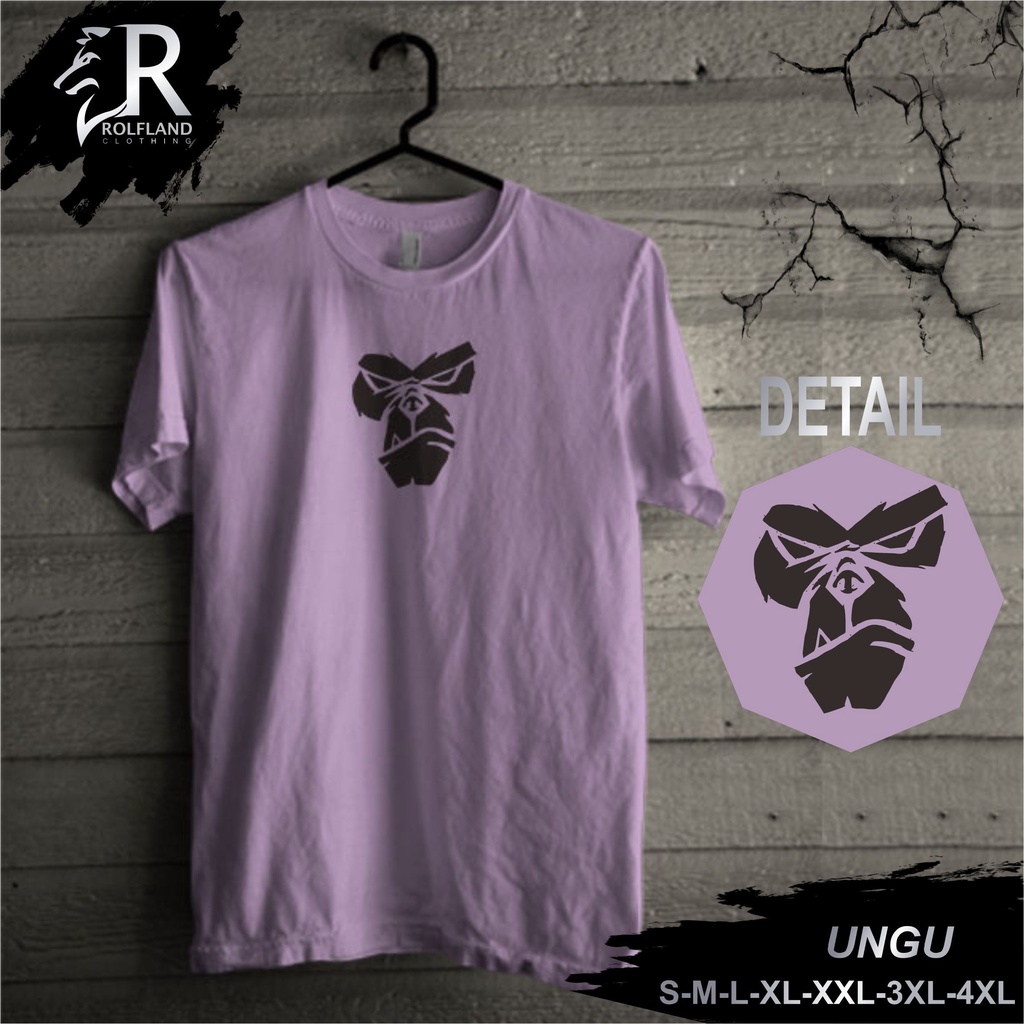 Kaos Pria Murah Bagus Distro Keren Jumbo Polos Dewasa dan Motif Kingkong Ungu Streetwear