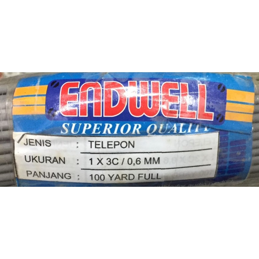 Kabel Telepon 3C 100 Yard Endwell / Kabel Instalasi Walet 100y / Kabel Tweeter 100y / Kabel Listrik / Kabel Telpon Endwell 3c 100y