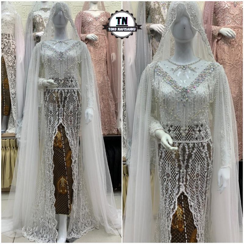 KEBAYA AKAD NIKAH MUSLIM MODERN | BAJU PENGANTIN ELISAP | GAUN PENGANTIN MUSLIMAH