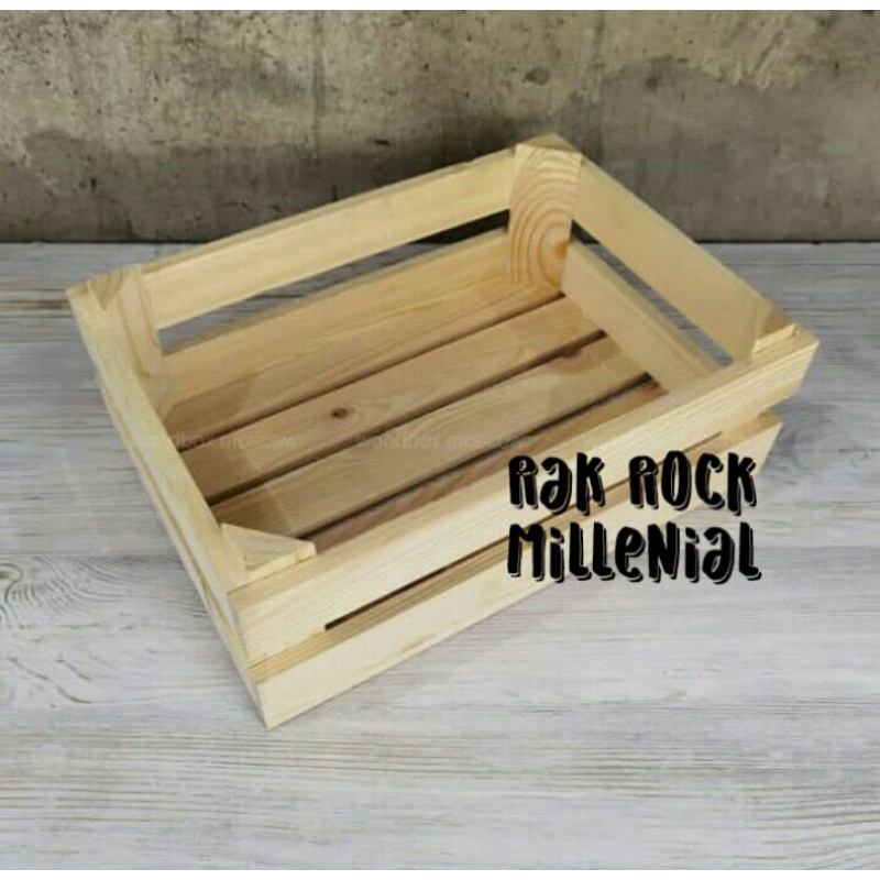 Wooden Hampers 33x14x25 Keranjang Kayu Keranjang Buah Keranjang Souvenir Parcel  Hampers Kotak Kayu 
