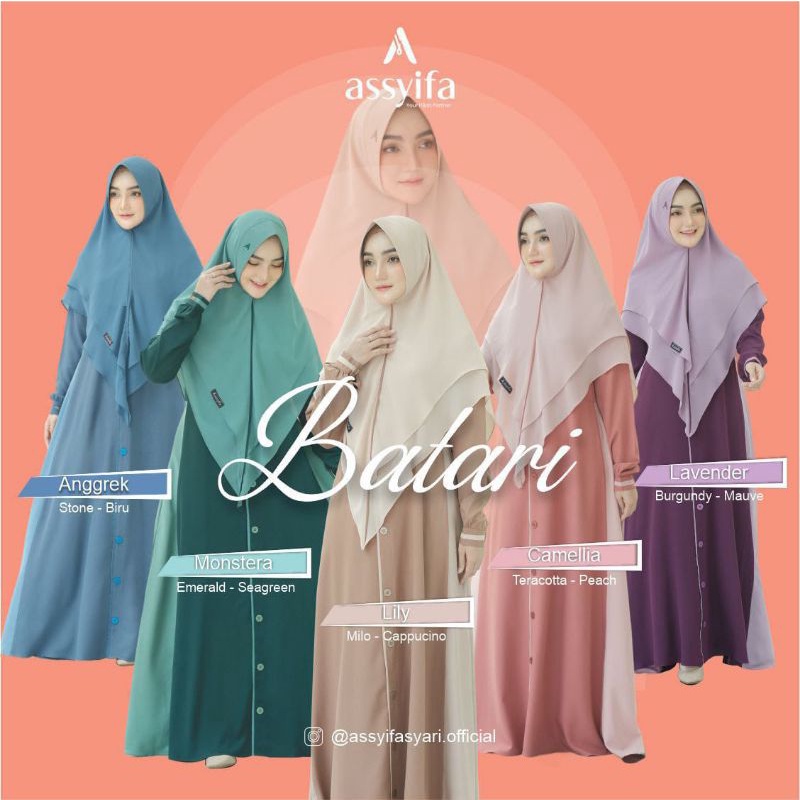 Set Khimar BATARI Syari ORI Assyifa