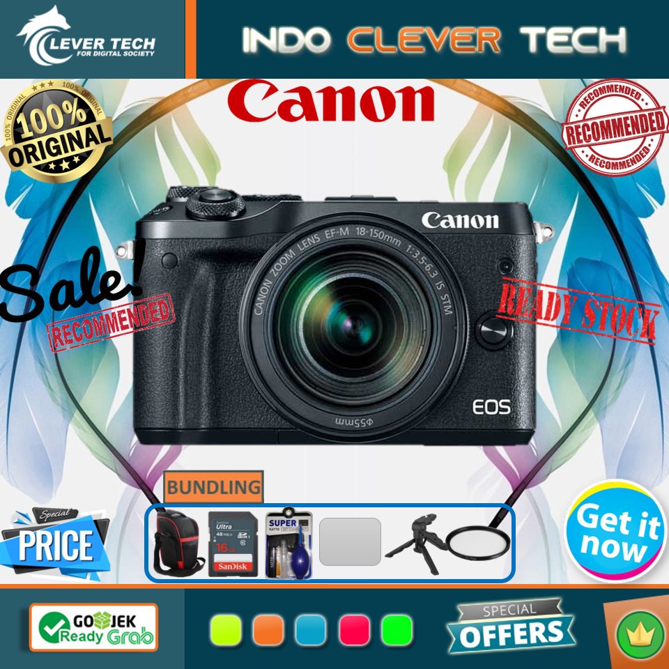 Canon EOS M6 Kit EF-M 18-150mm - Garansi Resmi