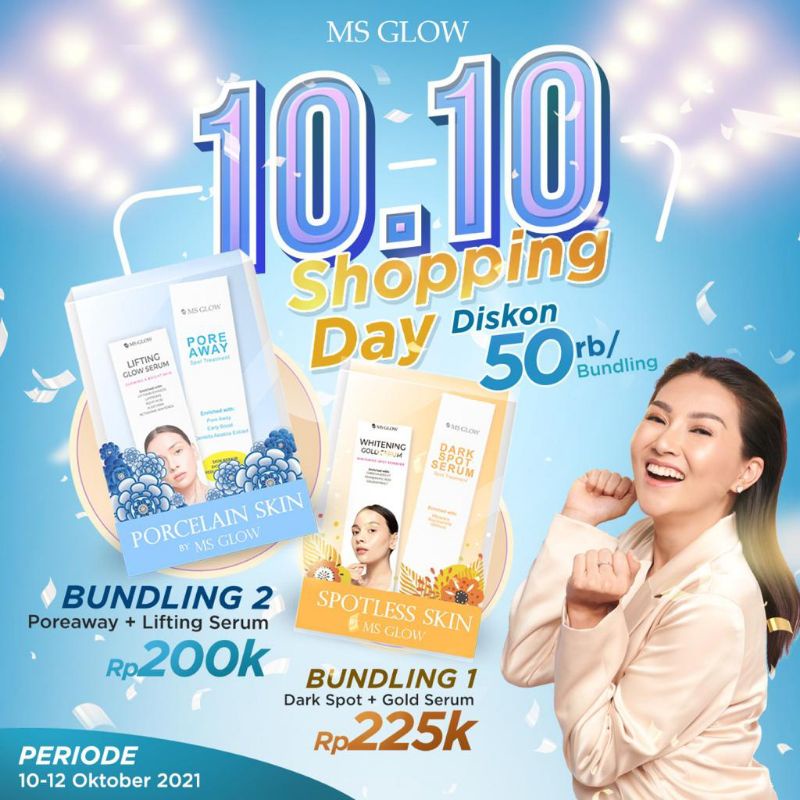 Payday Sale Promo Bundling Lifting glow serum and Pore away/Bundling Serum Gold and dark spot Treatm