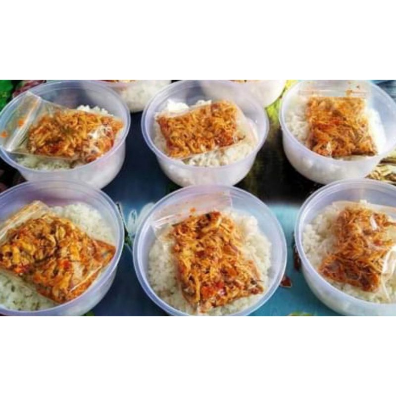 

ayam suwir,ayam suwir+nasi