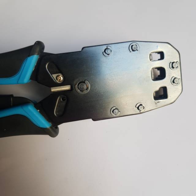 TANG CRIMPING RJ45 RJ11 TANG CRIMPING BIRU HT-200R CRIMPING TOOL