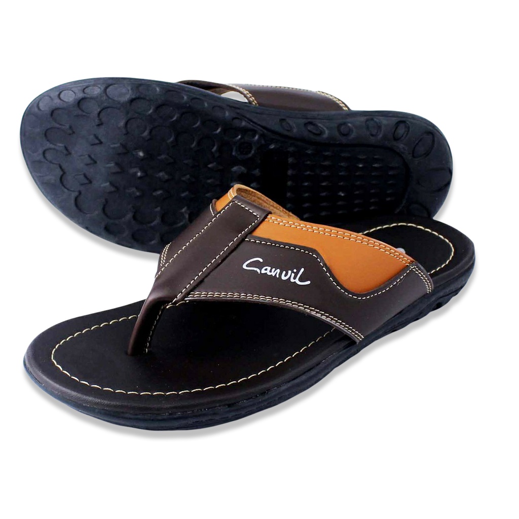 Sandal Jepit Canvil Pria Terbaru Best Seller | Sandal Cowok Casual | Sandal Trendy