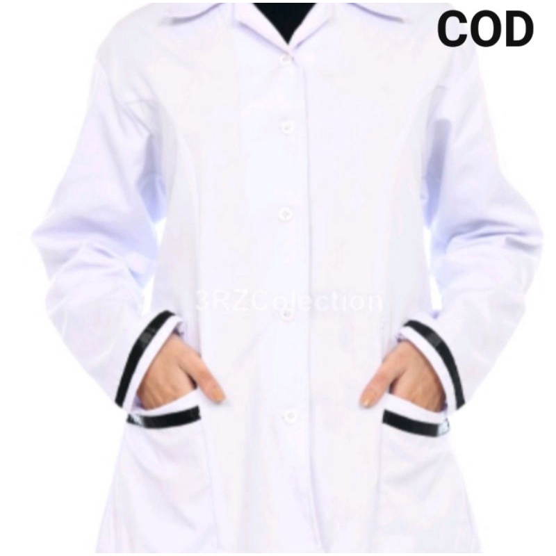 Baju Dinas Putih list hitam PNS GURU Perawat PDL PDH(S M L XL XXL XXXL )