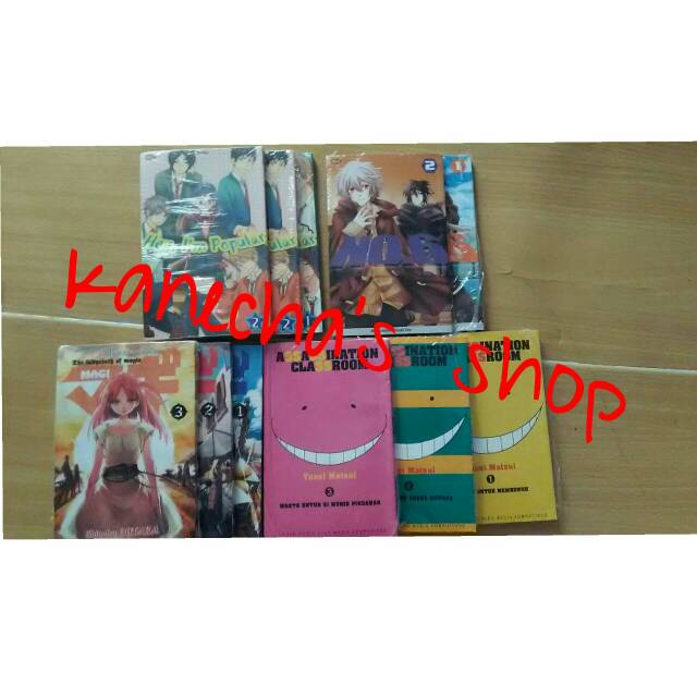 Komik Magi, No 6, Ansatsu kyoushitsu, hey I'm popular