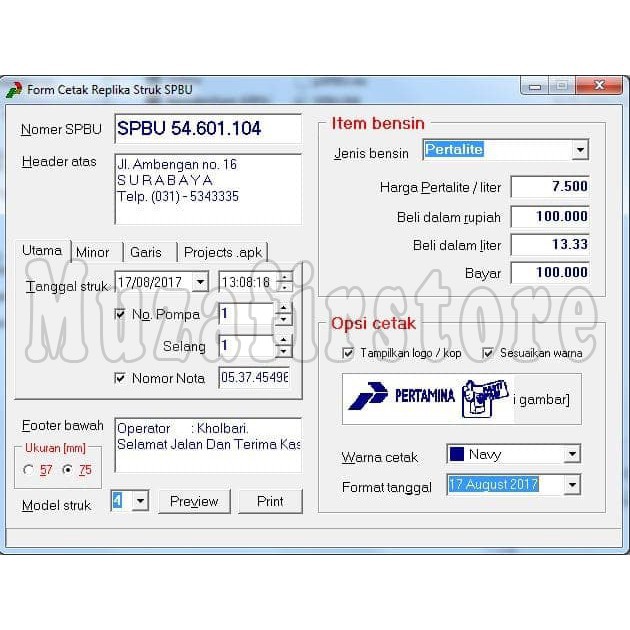 Software Struk Spbu Full Version Program Struk Bensin Spbu Shopee Indonesia
