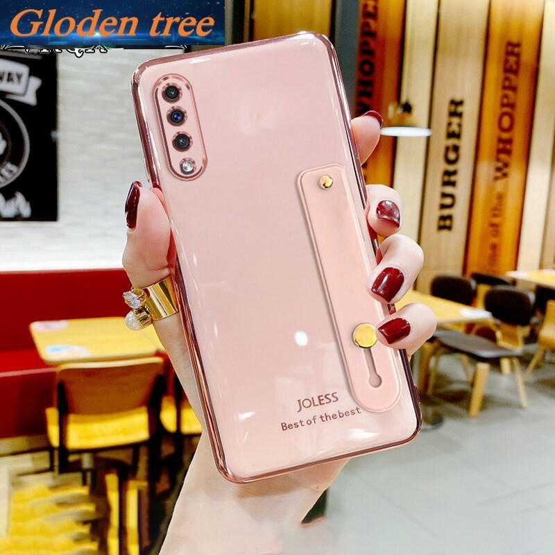 Casing Handphone Samsung A10S A20S Motif Pohon Warna Emas