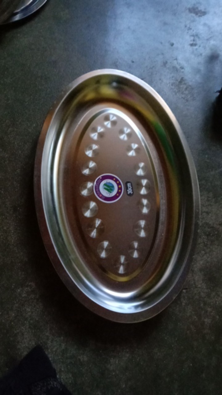 Nampan Oval / Baki Oval Stainless Steel 30 Cm