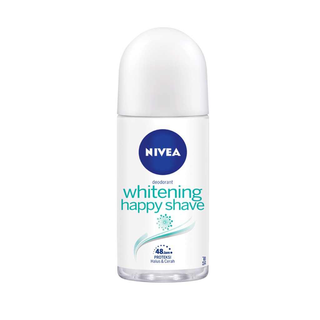 DEODORAN ROLL ON NIVEA HAPPY SHAVE 50 ML WHITENING AFTER SHAVE DEODORANT