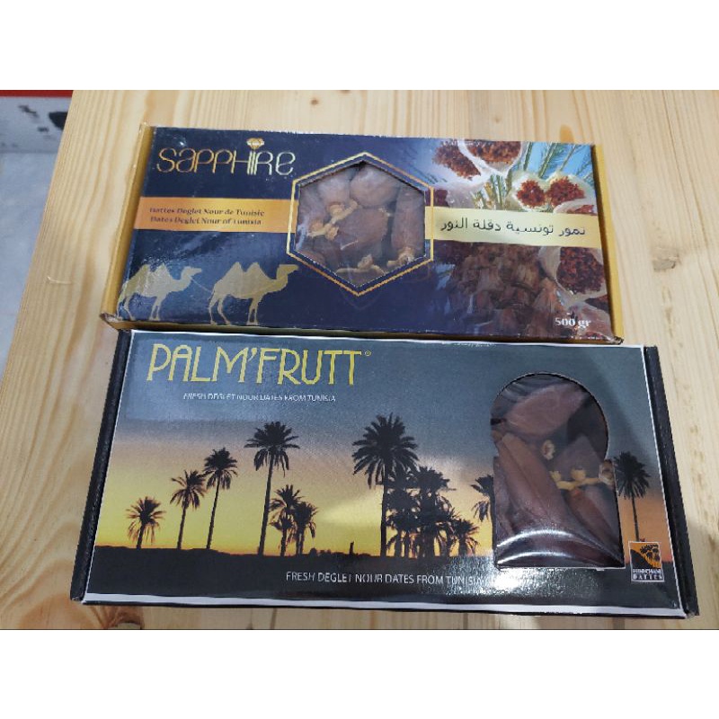 

Kurma Tunisia Tangkai Merk Palm Fruit dan Saphire