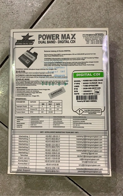 CDI BRT DUALBAND SUZUKI SHOGUN110/MEGAPRO LAMA/GL PRO-1