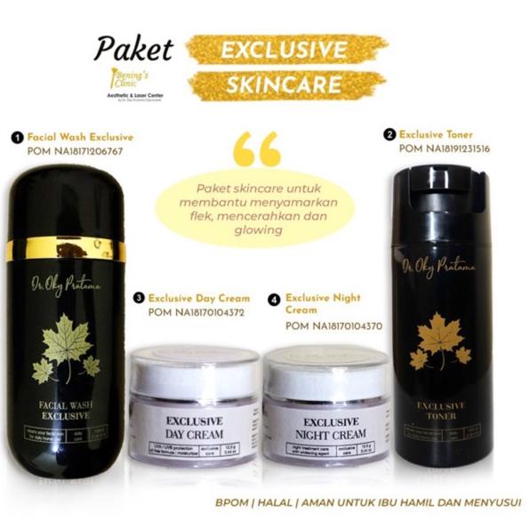Harga Grosir Paket EXCLUSIVE Bening Skincare Dr Oky Pratama Bening's Clinic - Flek , Pencerah & Glow