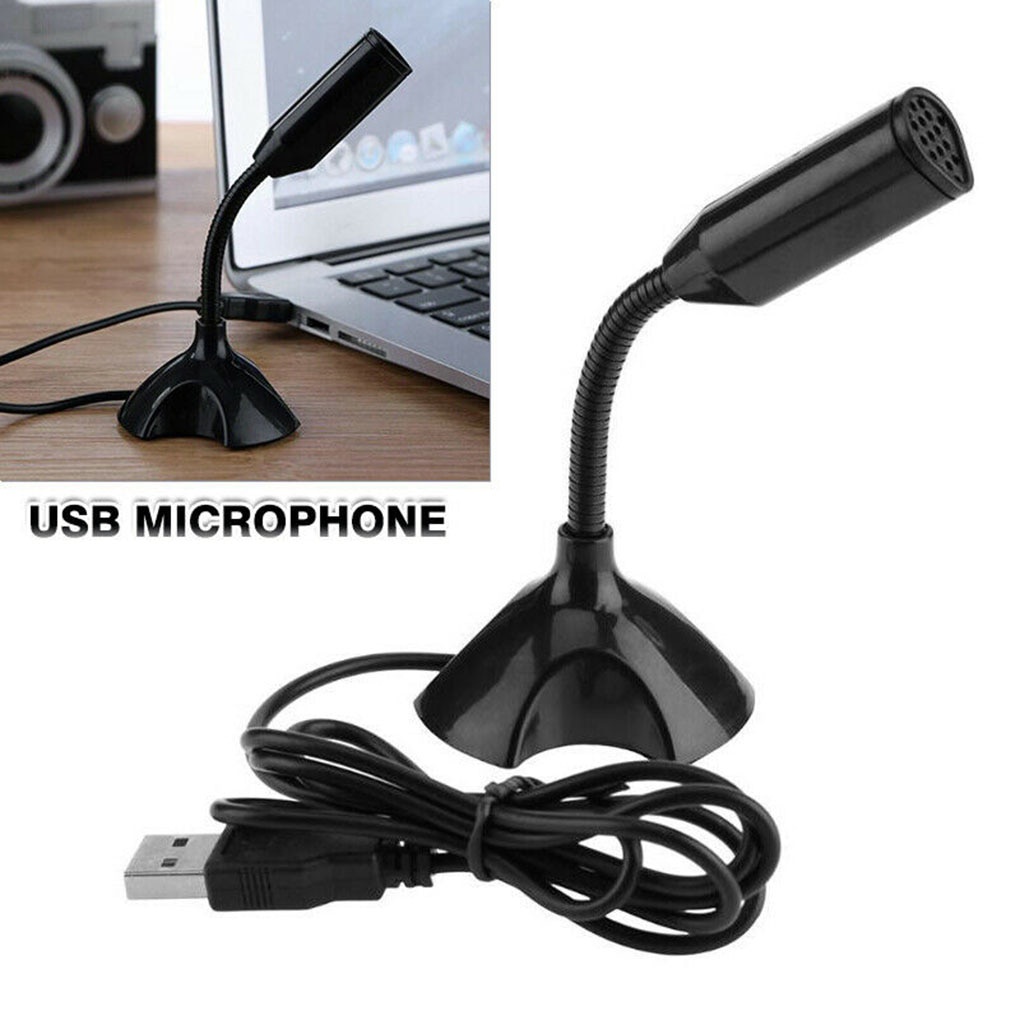 Microphone Meja untuk Laptop Komputer USB Micropon PC Mic Desktop Computer USB Port USB Mini Desktop Speech Microphone Computer Mic Stand For PC Laptop Notebook Accessories Desk Microphones Bisa OTG Broadcast Micropon