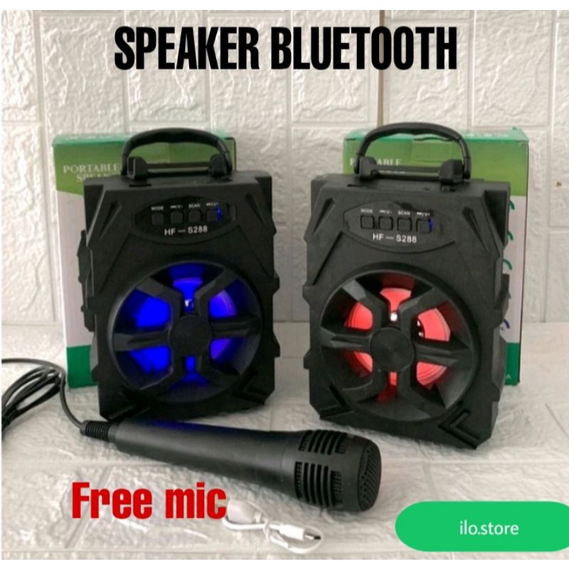 SALON KARAOKE BLUETOOTH SPIKER SPEAKER BLUTUT GRATIS MIC SALON MIC KARAOKE