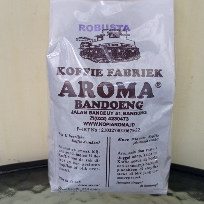 

ge01fgf Kopi Coffee Aroma Bandung Robusta 250 Gram Ds20X11