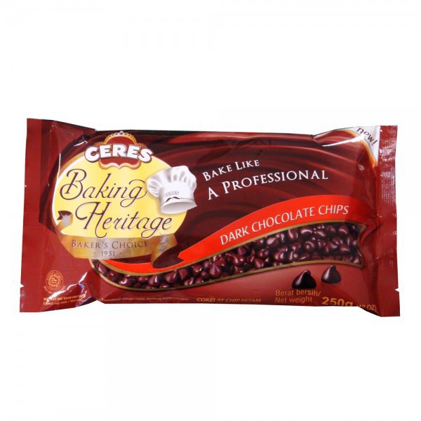 

Ceres Baking Heritage Dark Chocolate Chips 250 gr