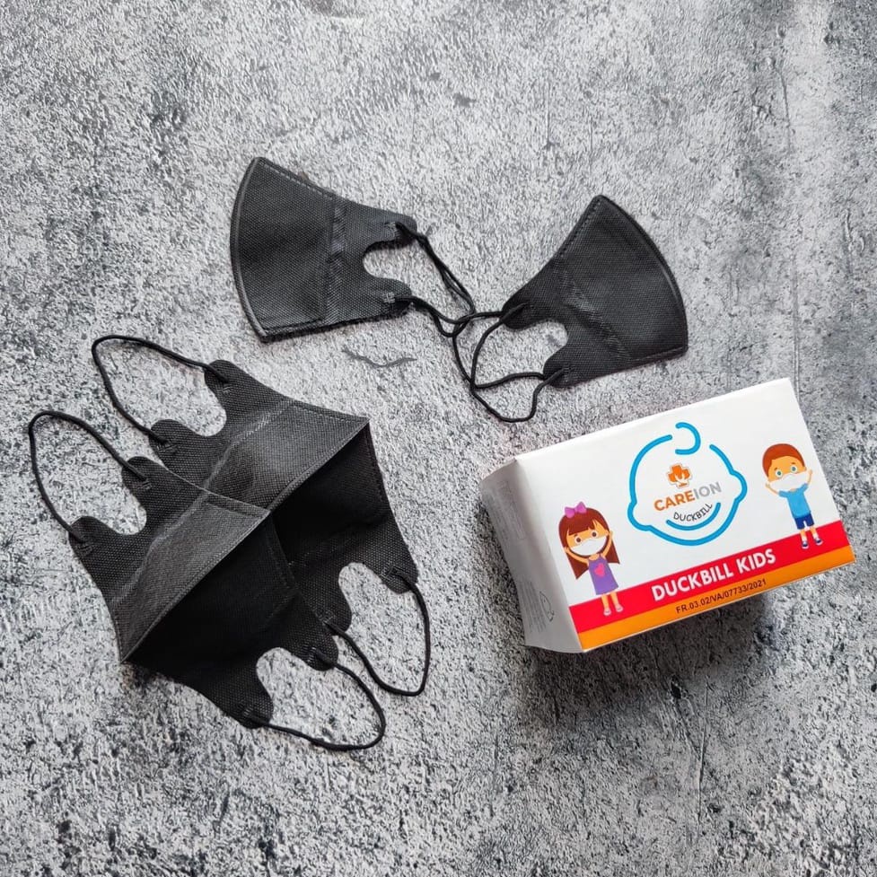 masker duckbill anak hitam 50 lembar