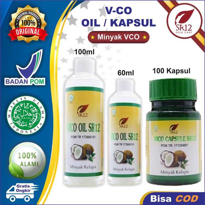 Minyak VCO SR12 | VCO Oil SR12 & VCO Kapsul SR12 | SR12 Herbal Skincare