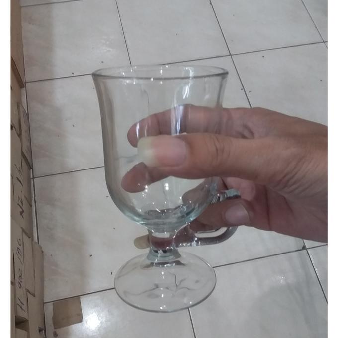 +%+%+%] CANGKIR GELAS KACA POLOS CAFE RESTAURAN UNIK SET ISI 6 PCS