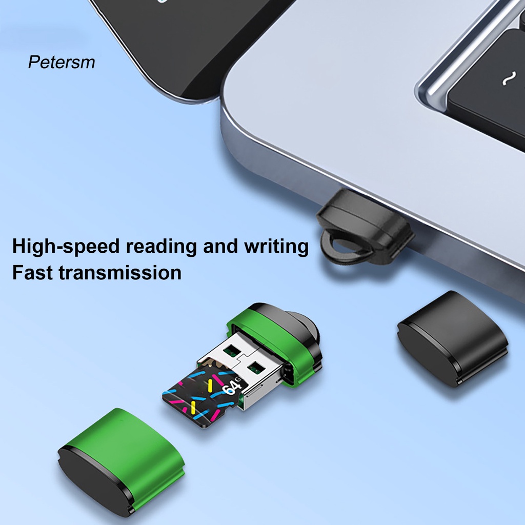 【PT】Memory Card Reader High-speed Transmission Plug Play Hot Swap Mini Portable USB TF Card Reader for Computer