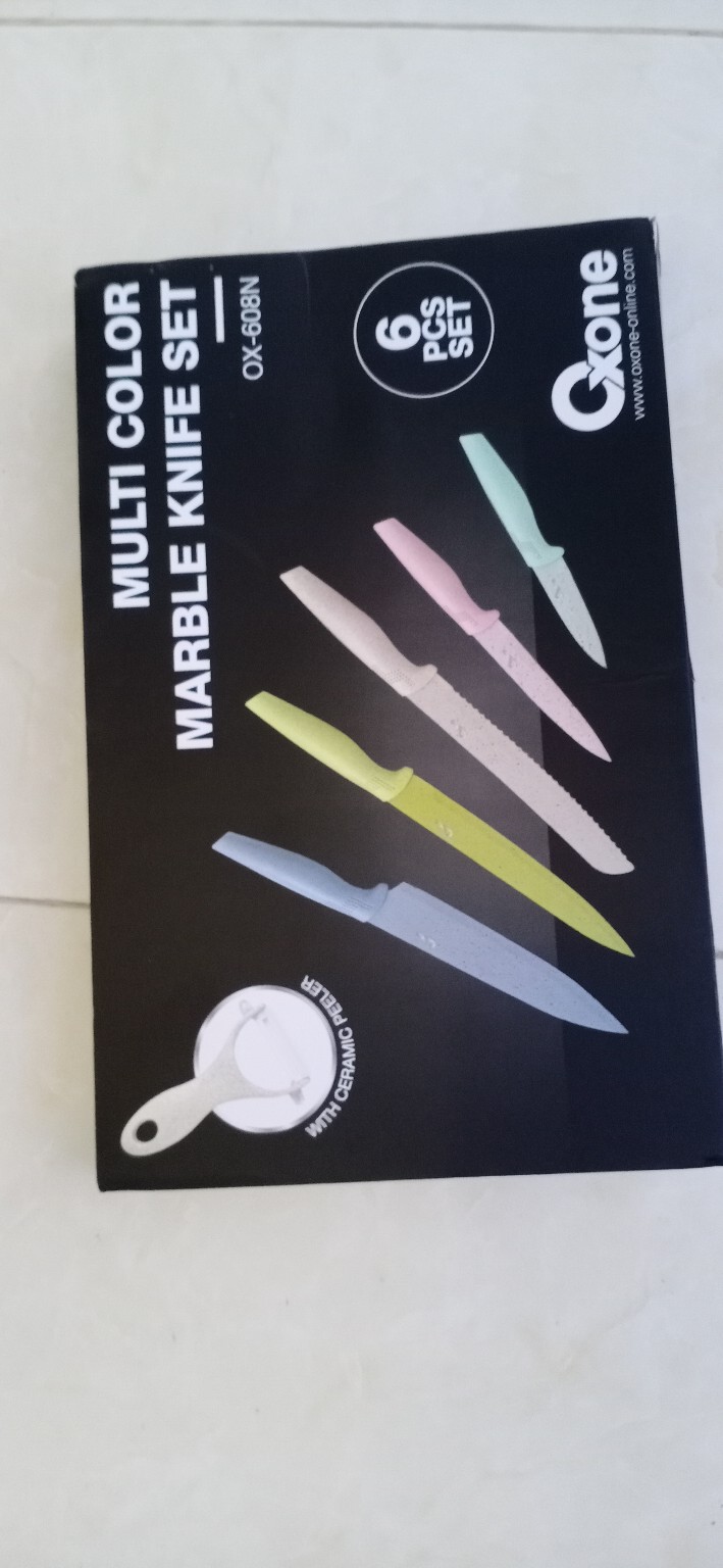 Pisau Set Oxone Color Marble Knife Set Ox-608 N