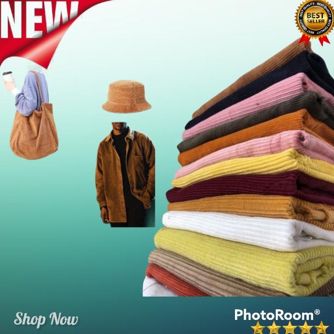 Kain Corduroy Import _ Bahan Kain Celana/jaket _ Kain Poly Corduroy