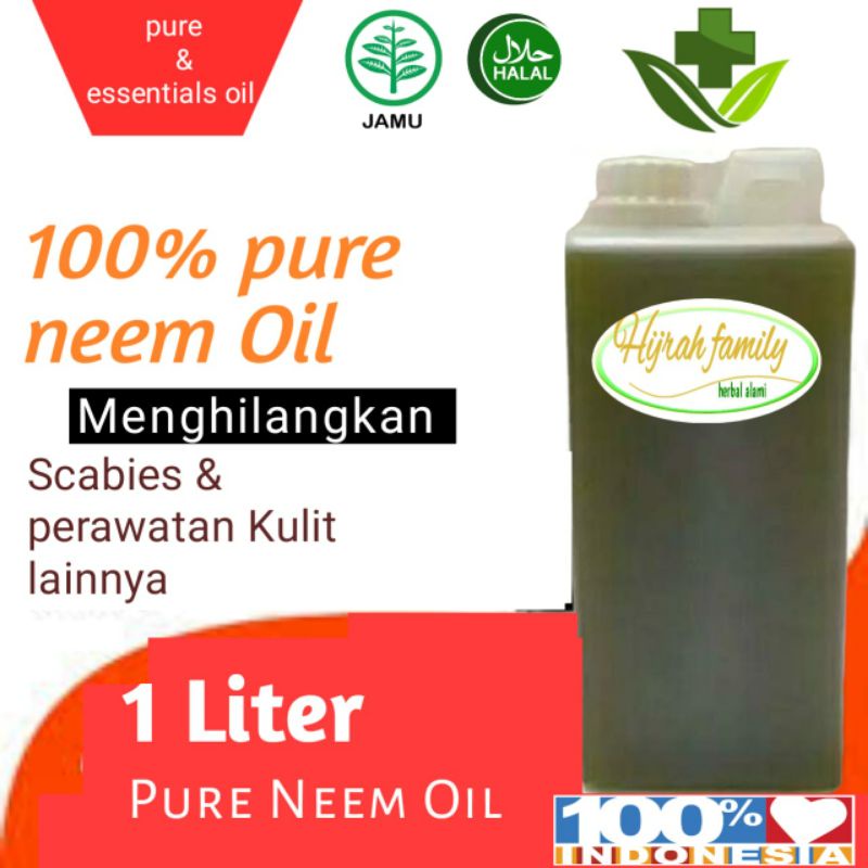 

neem seed oil - minyak biji mimba organik netto 1liter / minyak biji mimba