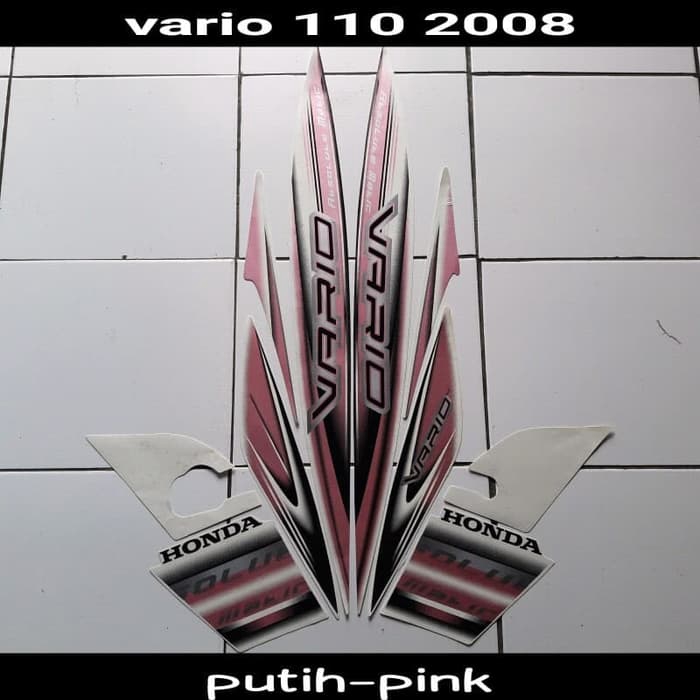 striping sticker vario cw 110 2008 putih-pink list strip
