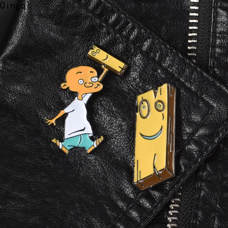 Bros Pin Enamel Desain Kartun Anime Jonny and Plank Untuk Hadiah Teman