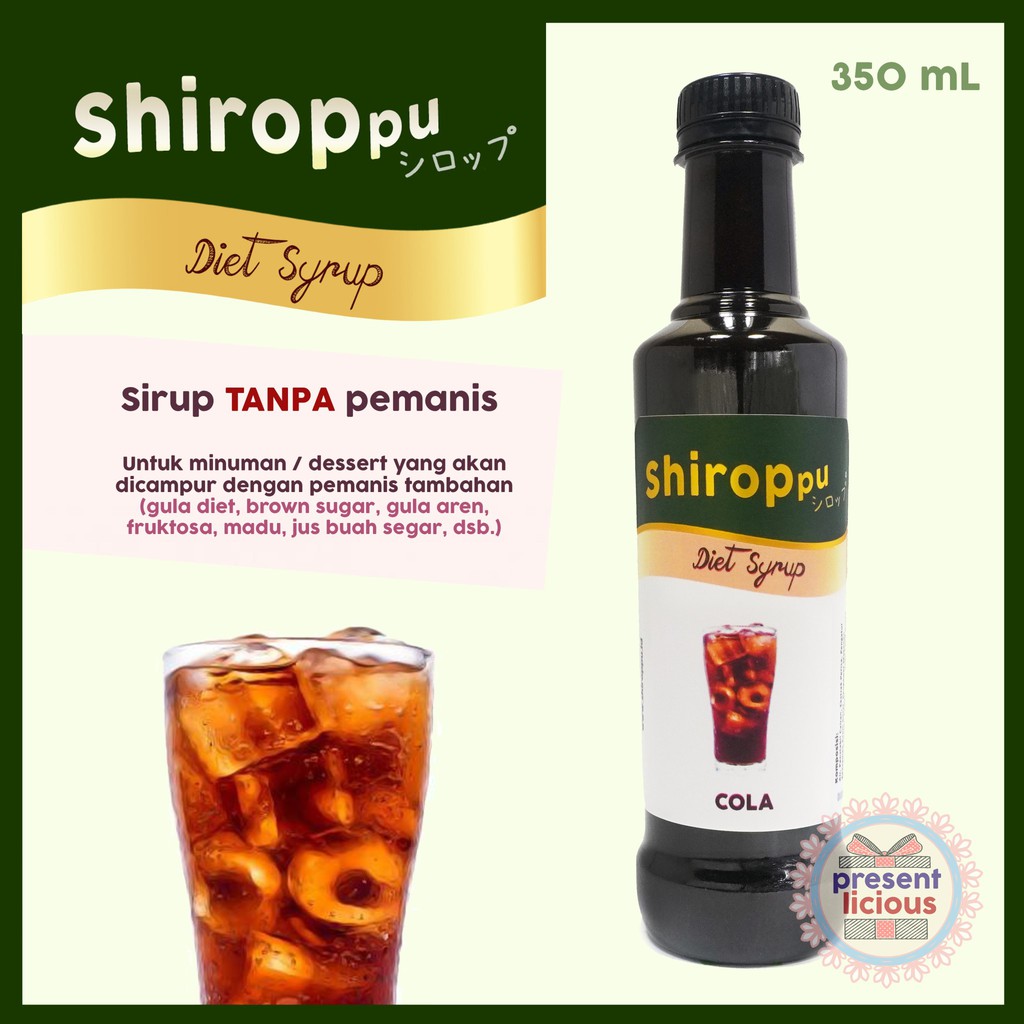 

Cola | Shiroppu Diet Syrup 350 mL | Sirup Tanpa Pemanis