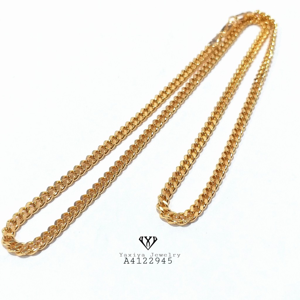 

Kalung rantai Lapis emas Perhiasan imitasi Gold 18k Yaxiya A4122945
