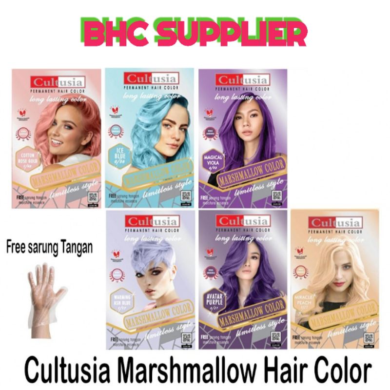 Semir Rambut Cultusia Marshmallaw Hair Color Pewarna Rambut Instan 30ml Original BPOM