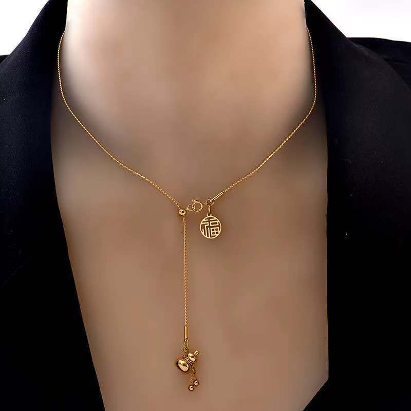 Kalung 福喜 kendi Titanium anti karat chinnes style - ercassia