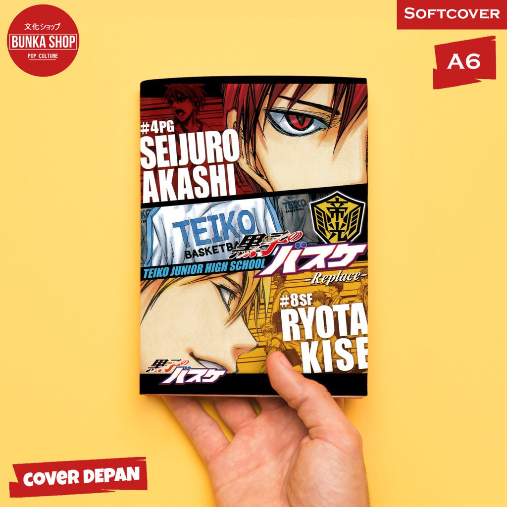 

Pocketnote Anime Kuroko no Basuke Akashi and Kise Softcover A6 Buku Tulis Catatan Murah