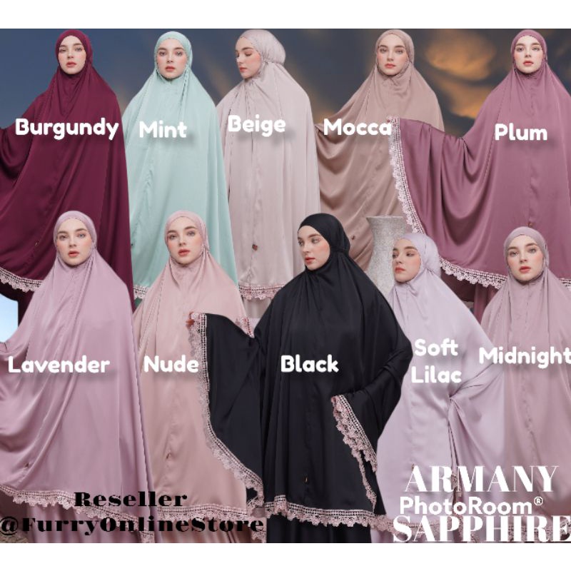 PRAYER SET ARMANY SAPPHIRE ARMII.ID / MUKENA JUMBO ARMII.ID / MUKENA TRAVELING