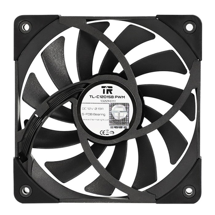 Fan THERMALRIGHT TL-C12015B Black 120mm SLIM 15mm PWM Fan