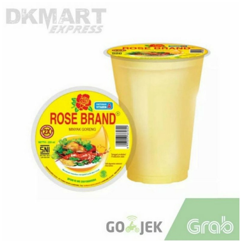 minyak goreng rose brand cup 220 ml rosebrand minyak goreng 220ml