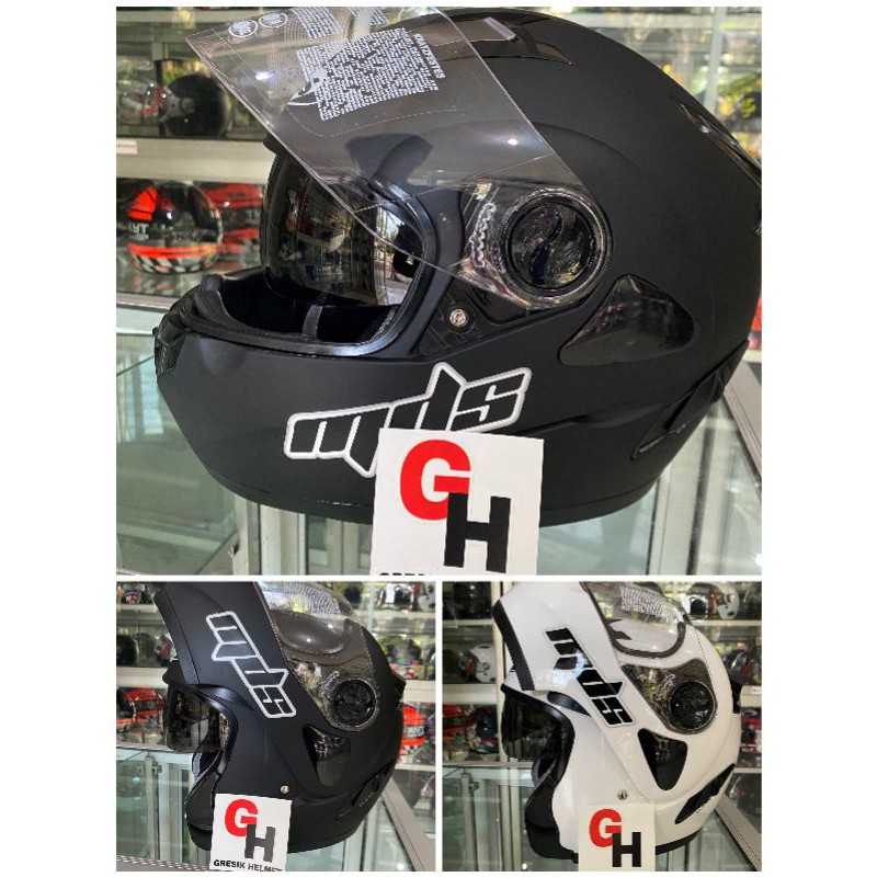 MDS PRO RIDER FLIP UP | HELM MDS PRO RIDER FLIP UP 2 VISOR | HELM MDS PRO RIDER BLACK MATT