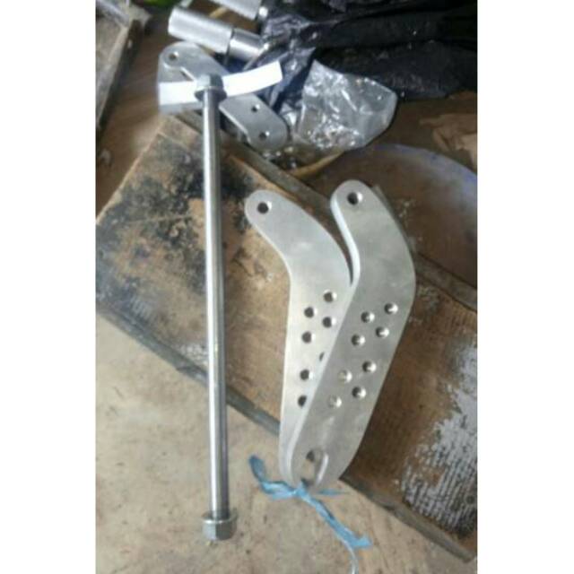 Braket step footstep yamaha r15 pnp jupiter mx dan new jupiter mx bahan dural 12mm + as arm panjang
