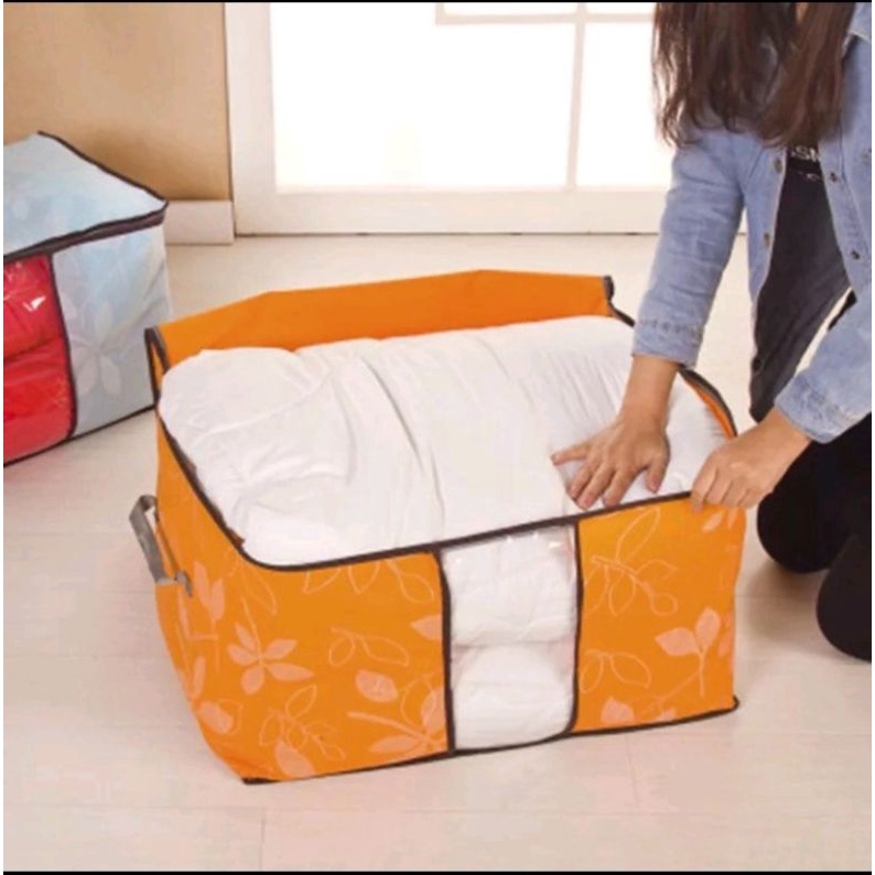 Bamboo Storage Bag Jumbo Tas Penyimpanan Selimut Bed Cover Baju