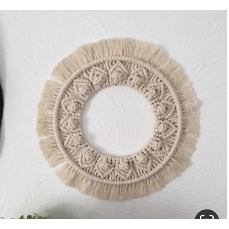 cermin macrame mirror