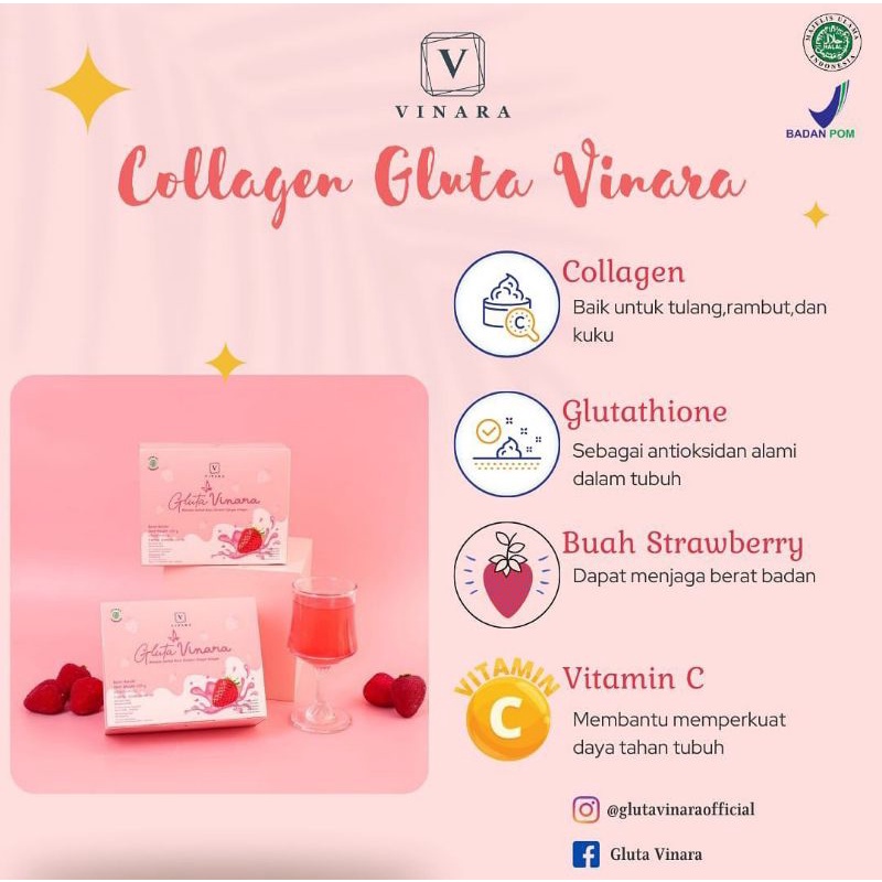 GlutaVinara|CollagenDrink|SuplemenMencerahkanKulit|BPOM