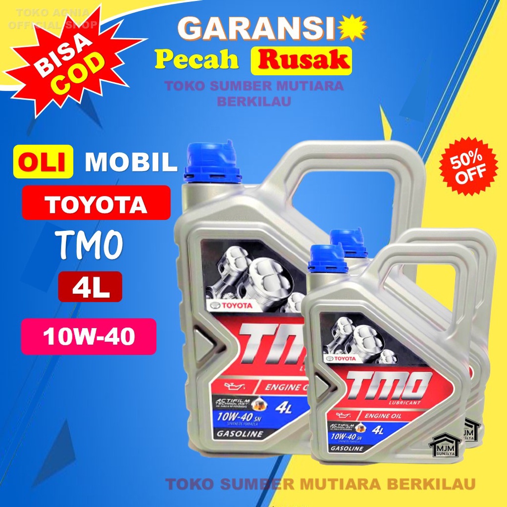 Oli Mobil Toyota Tmo 10W 40 4 Liter Avanza 4L Mesin Bensin