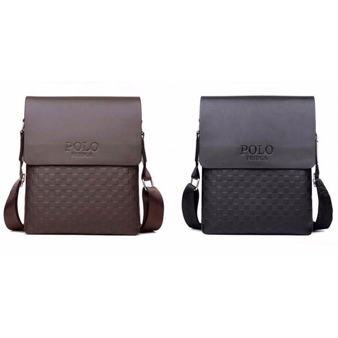 Rhodey Polo Videng Tas Selempang Pria Messenger Bag PU Leather